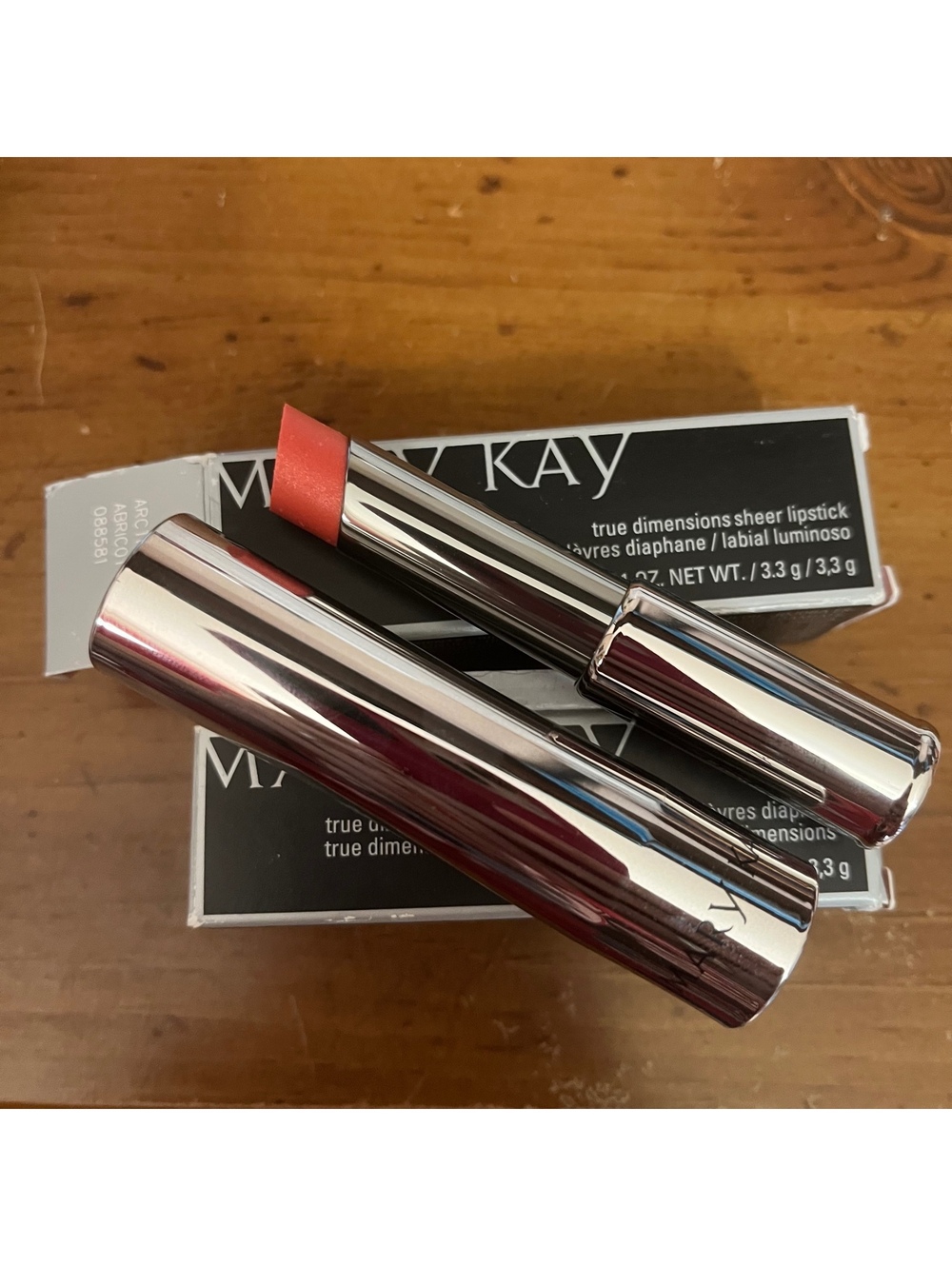 New Lot of 2 Mary Kay True Dimensions Lipstick - ARCTIC APRICOT - Full Size
